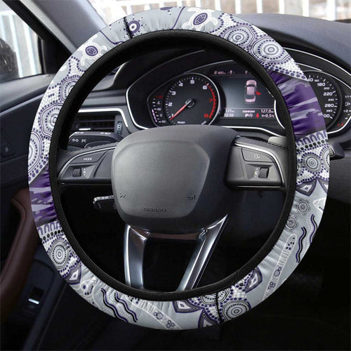 Fremantle Dockers NAIDOC Week 2026 Steering Wheel Cover Australian Aboriginal Dot Art Dreamtime Pattern Style