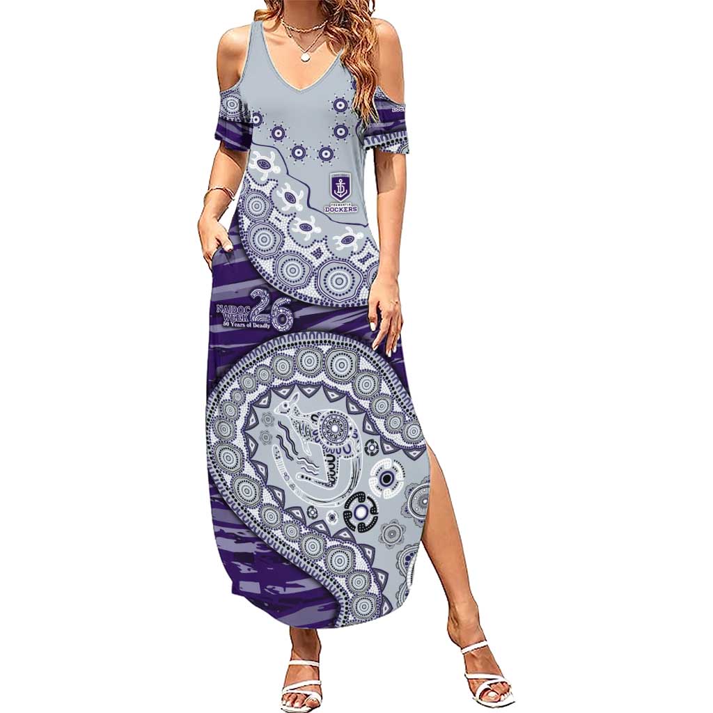 Fremantle Dockers NAIDOC Week 2026 Summer Maxi Dress Australian Aboriginal Dot Art Dreamtime Pattern Style