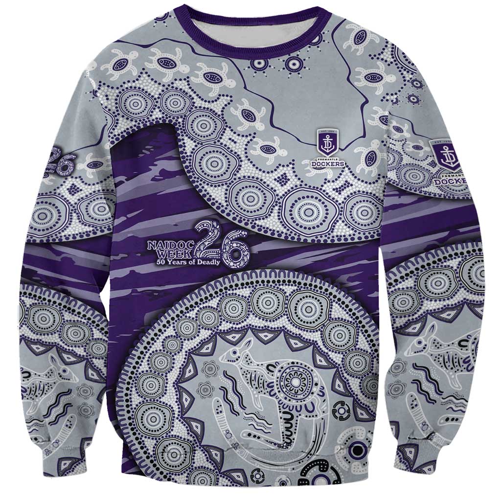 Fremantle Dockers NAIDOC Week 2026 Sweatshirt Australian Aboriginal Dot Art Dreamtime Pattern Style