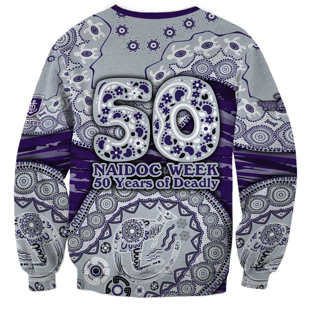 Fremantle Dockers NAIDOC Week 2026 Sweatshirt Australian Aboriginal Dot Art Dreamtime Pattern Style