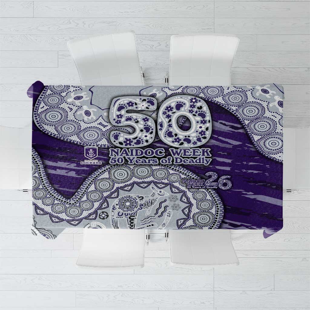 Fremantle Dockers NAIDOC Week 2026 Tablecloth Australian Aboriginal Dot Art Dreamtime Pattern Style