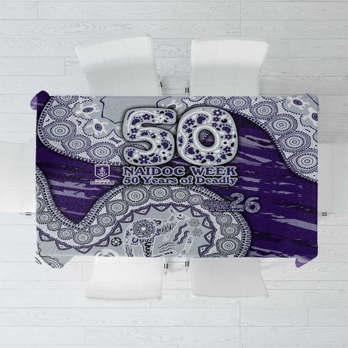 Fremantle Dockers NAIDOC Week 2026 Tablecloth Australian Aboriginal Dot Art Dreamtime Pattern Style