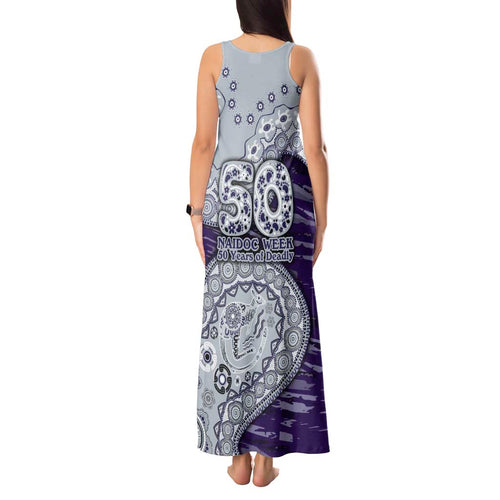 Fremantle Dockers NAIDOC Week 2026 Tank Maxi Dress Australian Aboriginal Dot Art Dreamtime Pattern Style