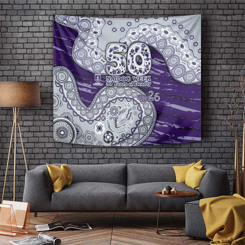 Fremantle Dockers NAIDOC Week 2026 Tapestry Australian Aboriginal Dot Art Dreamtime Pattern Style