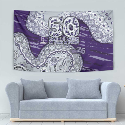 Fremantle Dockers NAIDOC Week 2026 Tapestry Australian Aboriginal Dot Art Dreamtime Pattern Style