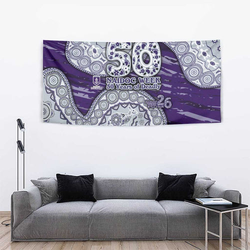 Fremantle Dockers NAIDOC Week 2026 Tapestry Australian Aboriginal Dot Art Dreamtime Pattern Style