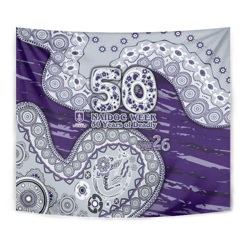 Fremantle Dockers NAIDOC Week 2026 Tapestry Australian Aboriginal Dot Art Dreamtime Pattern Style