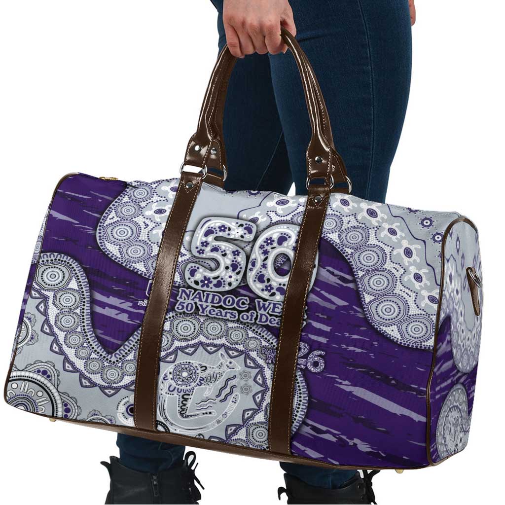Fremantle Dockers NAIDOC Week 2026 Travel Bag Australian Aboriginal Dot Art Dreamtime Pattern Style