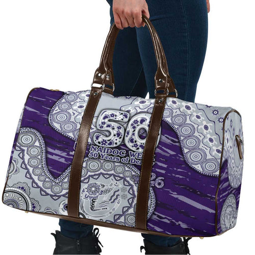 Fremantle Dockers NAIDOC Week 2026 Travel Bag Australian Aboriginal Dot Art Dreamtime Pattern Style