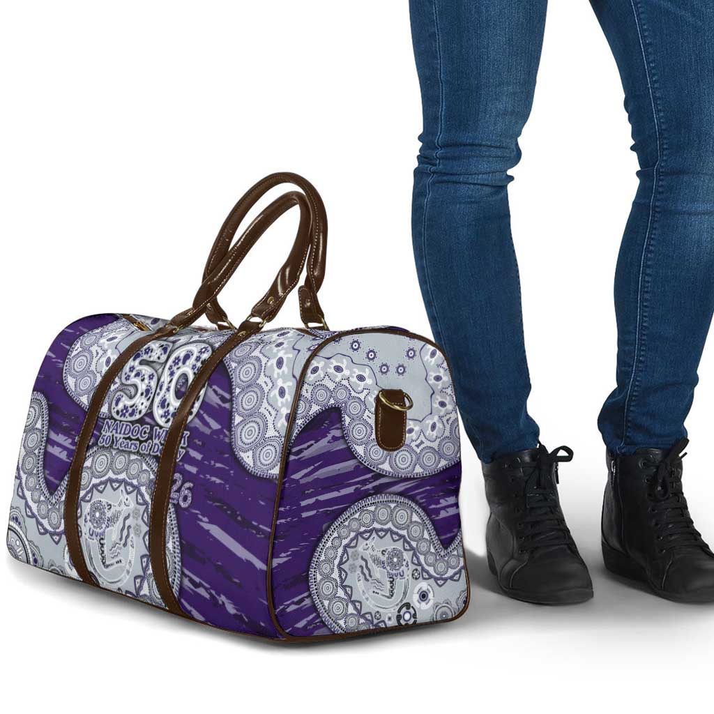 Fremantle Dockers NAIDOC Week 2026 Travel Bag Australian Aboriginal Dot Art Dreamtime Pattern Style
