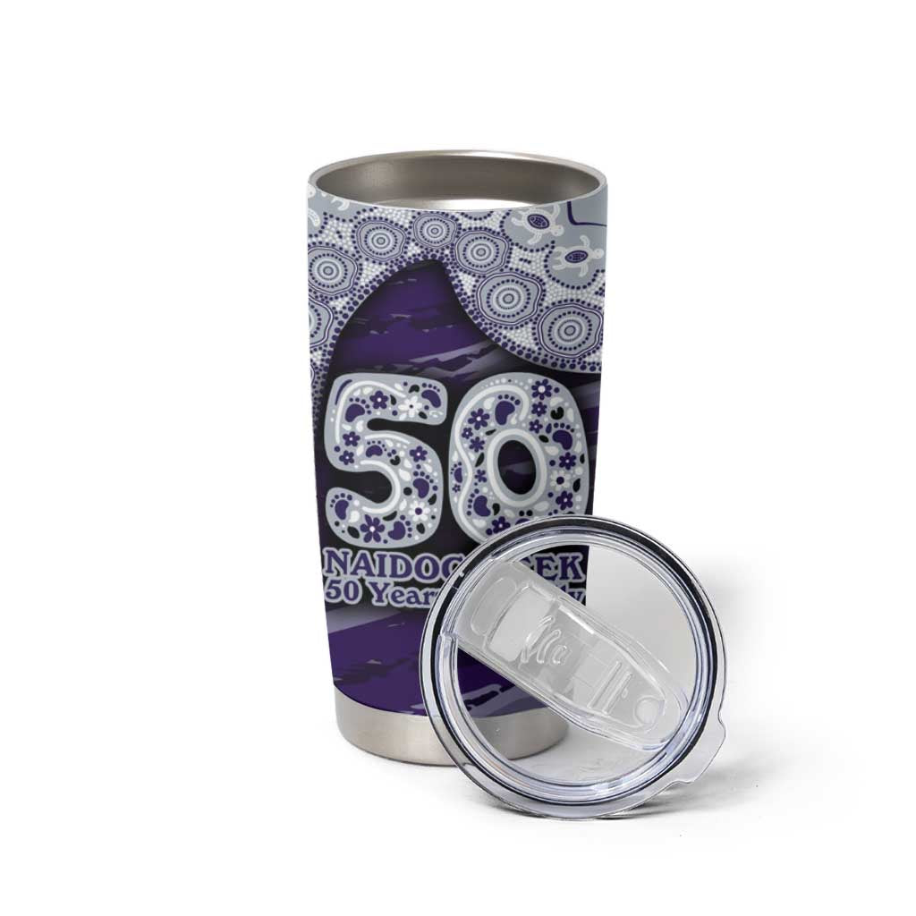 Fremantle Dockers NAIDOC Week 2026 Tumbler Cup Australian Aboriginal Dot Art Dreamtime Pattern Style