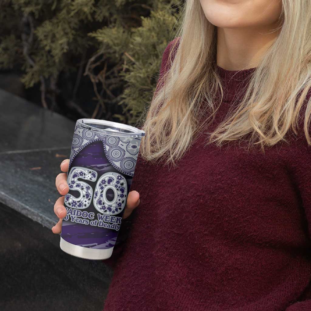 Fremantle Dockers NAIDOC Week 2026 Tumbler Cup Australian Aboriginal Dot Art Dreamtime Pattern Style