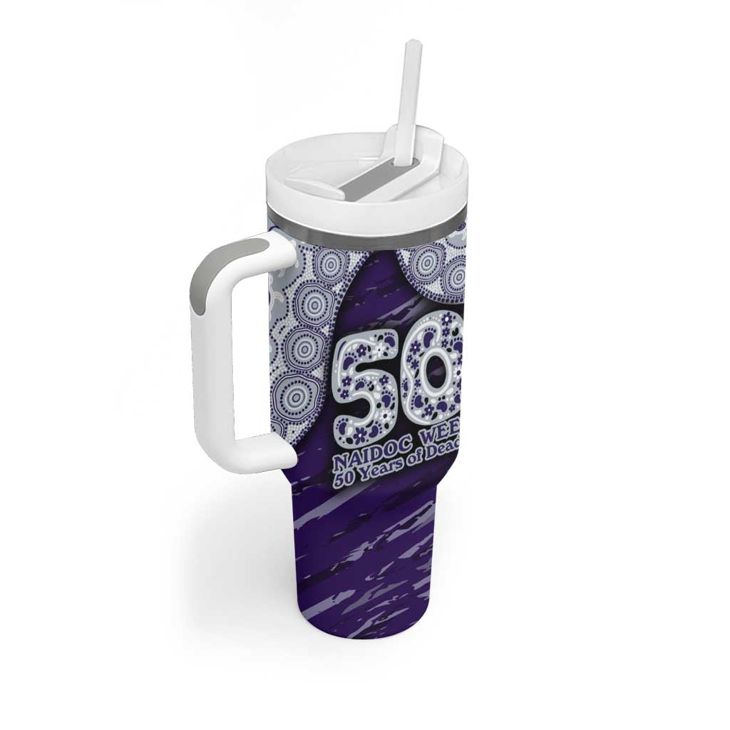 Fremantle Dockers NAIDOC Week 2026 Tumbler With Handle Australian Aboriginal Dot Art Dreamtime Pattern Style