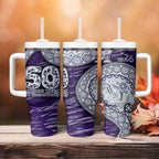 Fremantle Dockers NAIDOC Week 2026 Tumbler With Handle Australian Aboriginal Dot Art Dreamtime Pattern Style