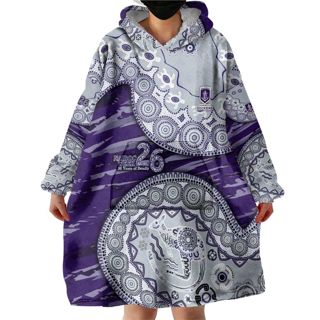 Fremantle Dockers NAIDOC Week 2026 Wearable Blanket Hoodie Australian Aboriginal Dot Art Dreamtime Pattern Style