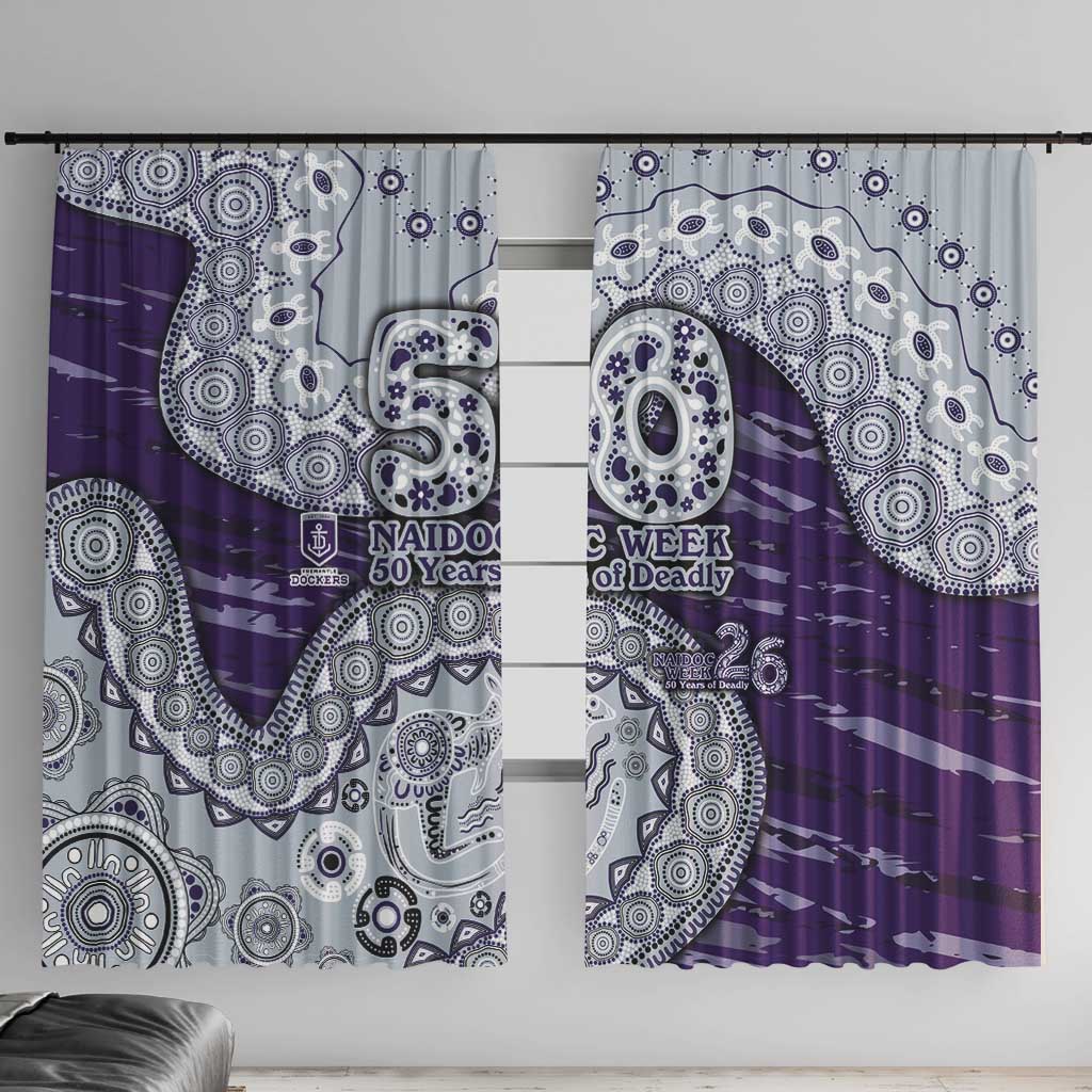 Fremantle Dockers NAIDOC Week 2026 Window Curtain Australian Aboriginal Dot Art Dreamtime Pattern Style