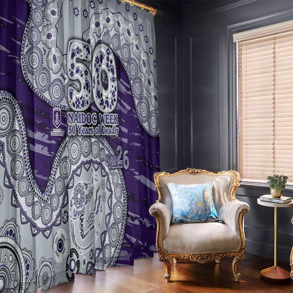 Fremantle Dockers NAIDOC Week 2026 Window Curtain Australian Aboriginal Dot Art Dreamtime Pattern Style