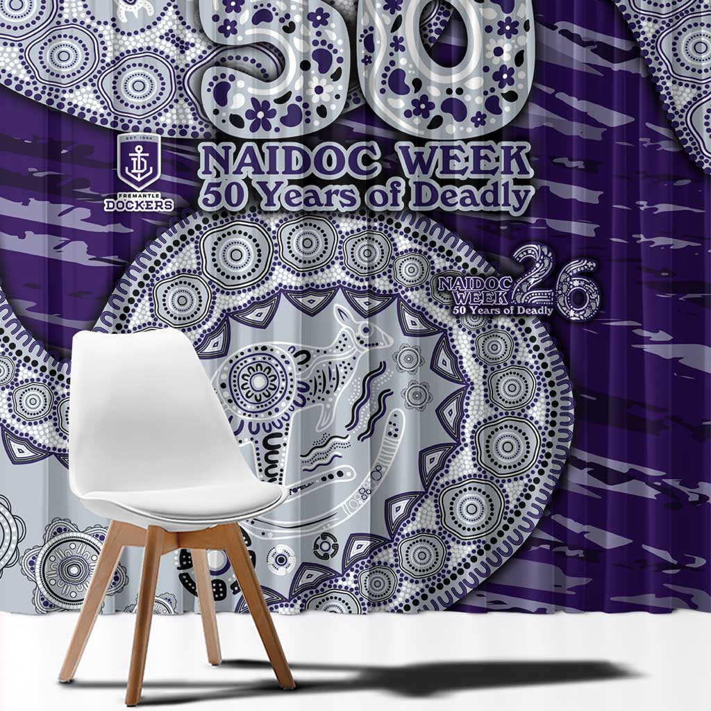 Fremantle Dockers NAIDOC Week 2026 Window Curtain Australian Aboriginal Dot Art Dreamtime Pattern Style