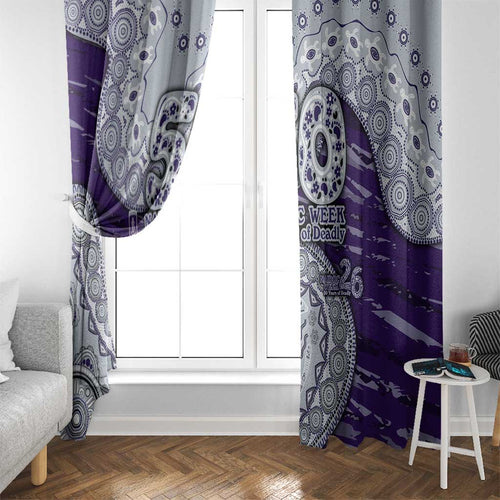 Fremantle Dockers NAIDOC Week 2026 Window Curtain Australian Aboriginal Dot Art Dreamtime Pattern Style