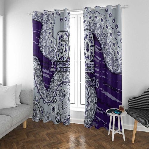 Fremantle Dockers NAIDOC Week 2026 Window Curtain Australian Aboriginal Dot Art Dreamtime Pattern Style