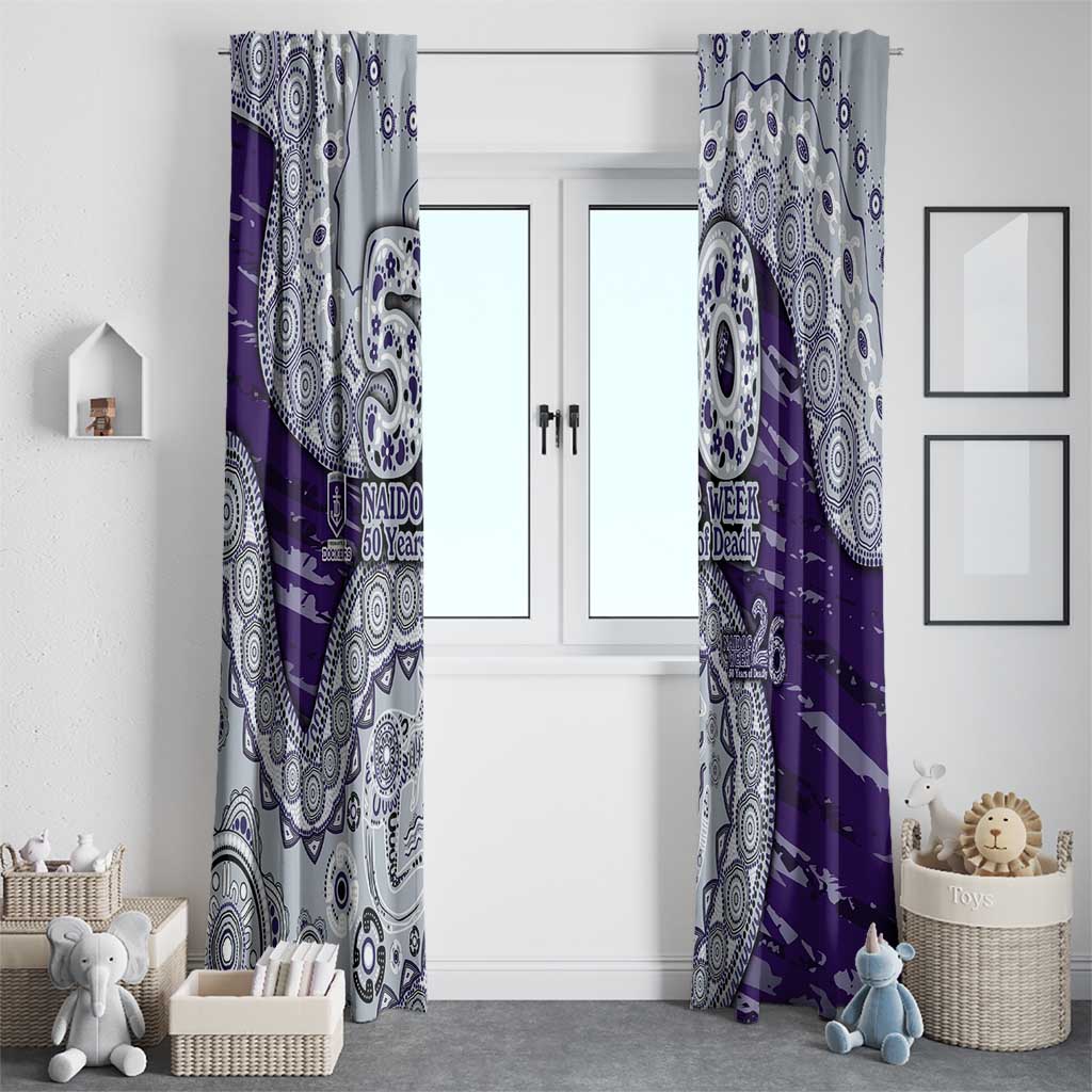 Fremantle Dockers NAIDOC Week 2026 Window Curtain Australian Aboriginal Dot Art Dreamtime Pattern Style