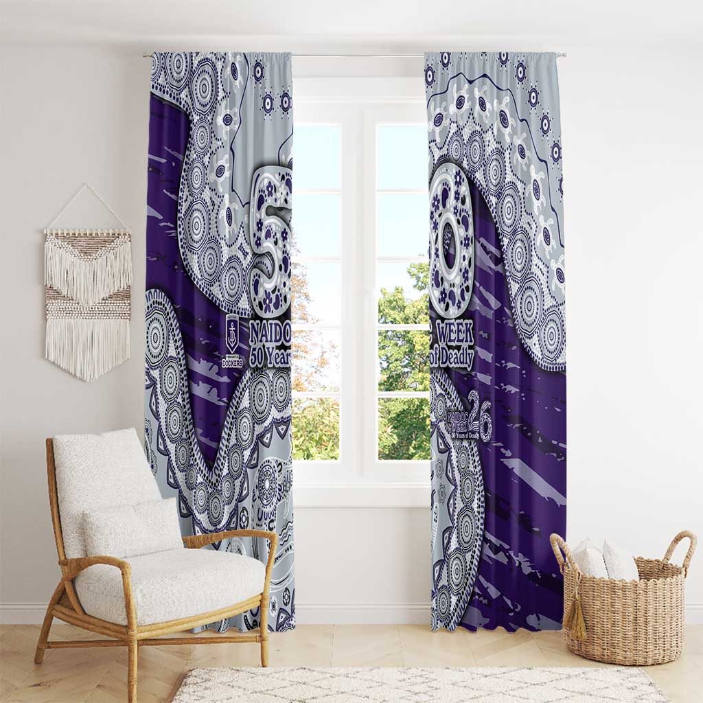 Fremantle Dockers NAIDOC Week 2026 Window Curtain Australian Aboriginal Dot Art Dreamtime Pattern Style