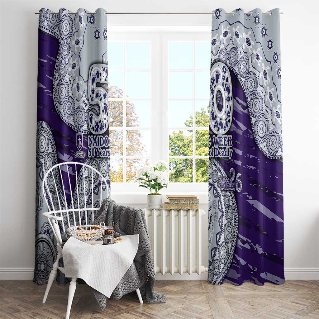 Fremantle Dockers NAIDOC Week 2026 Window Curtain Australian Aboriginal Dot Art Dreamtime Pattern Style