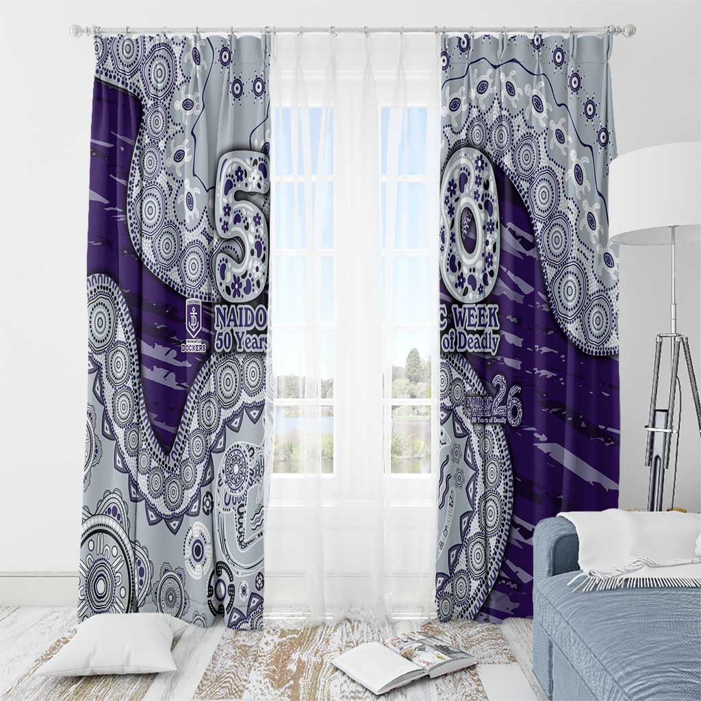Fremantle Dockers NAIDOC Week 2026 Window Curtain Australian Aboriginal Dot Art Dreamtime Pattern Style