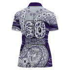 Fremantle Dockers NAIDOC Week 2026 Women Polo Shirt Australian Aboriginal Dot Art Dreamtime Pattern Style