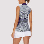 Fremantle Dockers NAIDOC Week 2026 Women Sleeveless Polo Shirt Australian Aboriginal Dot Art Dreamtime Pattern Style