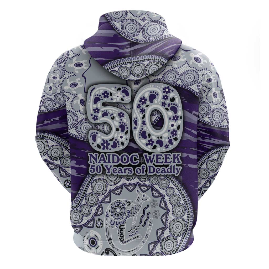 Fremantle Dockers NAIDOC Week 2026 Zip Hoodie Australian Aboriginal Dot Art Dreamtime Pattern Style