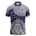 Fremantle Dockers NAIDOC Week 2026 Zipper Polo Shirt Australian Aboriginal Dot Art Dreamtime Pattern Style