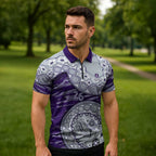 Fremantle Dockers NAIDOC Week 2026 Zipper Polo Shirt Australian Aboriginal Dot Art Dreamtime Pattern Style