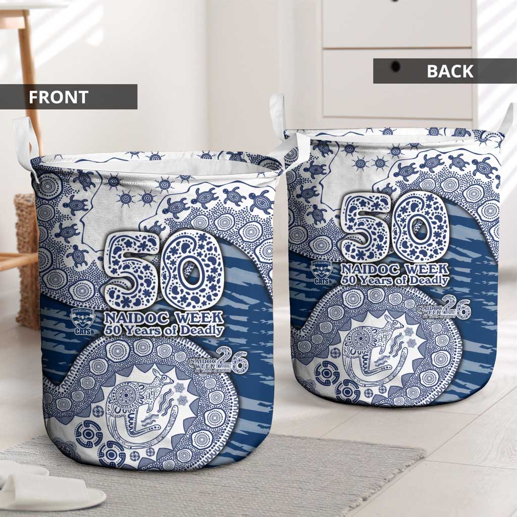 Geelong Cats NAIDOC Week 2026 Laundry Basket Australian Aboriginal Dot Art Dreamtime Pattern Style
