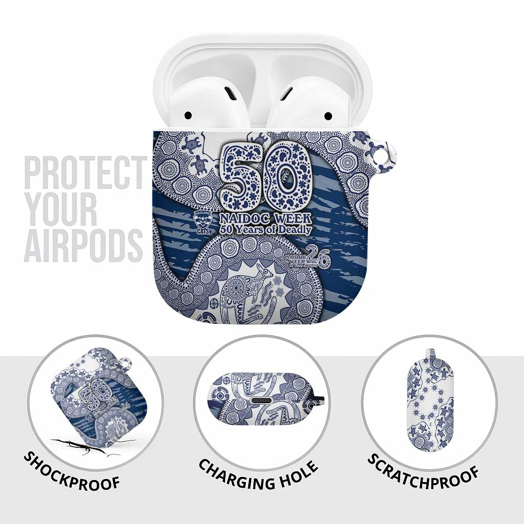 Geelong Cats NAIDOC Week 2026 AirPods Case Australian Aboriginal Dot Art Dreamtime Pattern Style