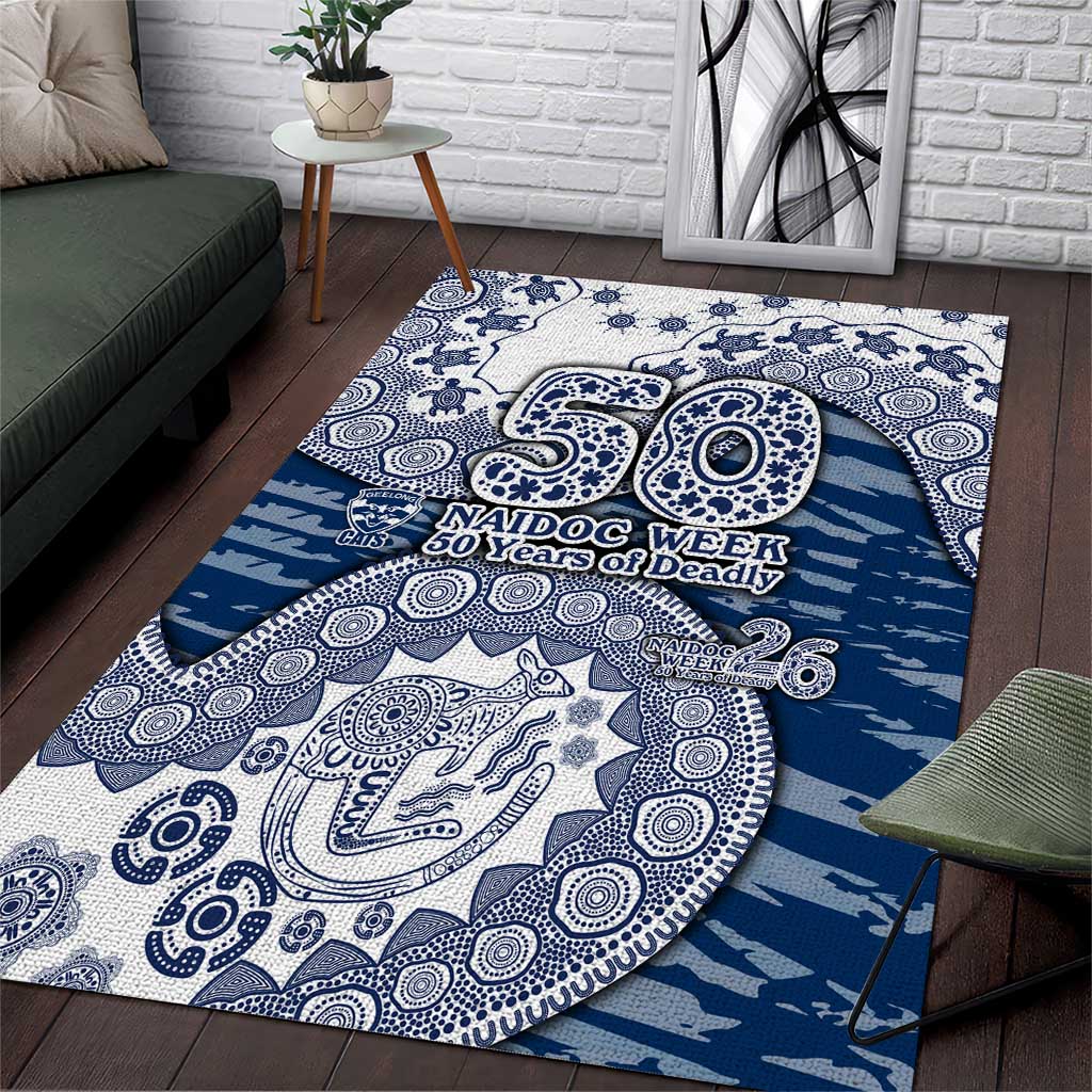 Geelong Cats NAIDOC Week 2026 Area Rug Australian Aboriginal Dot Art Dreamtime Pattern Style