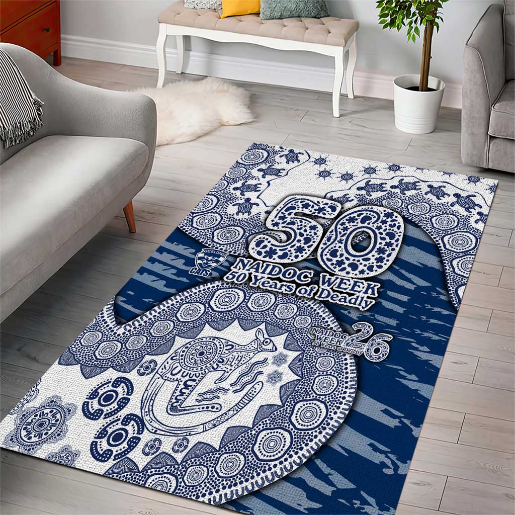 Geelong Cats NAIDOC Week 2026 Area Rug Australian Aboriginal Dot Art Dreamtime Pattern Style