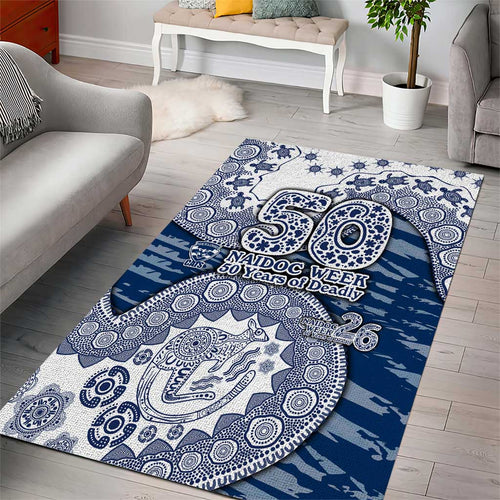 Geelong Cats NAIDOC Week 2026 Area Rug Australian Aboriginal Dot Art Dreamtime Pattern Style