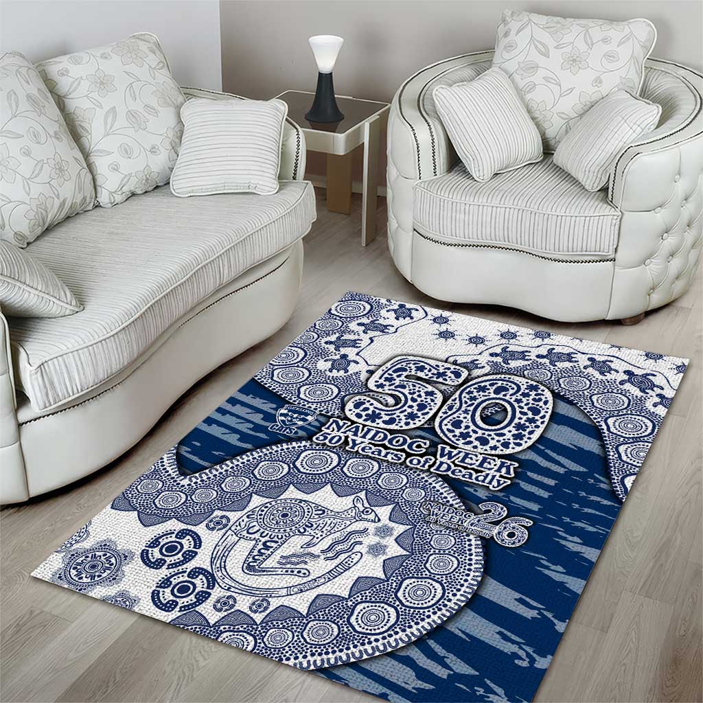Geelong Cats NAIDOC Week 2026 Area Rug Australian Aboriginal Dot Art Dreamtime Pattern Style