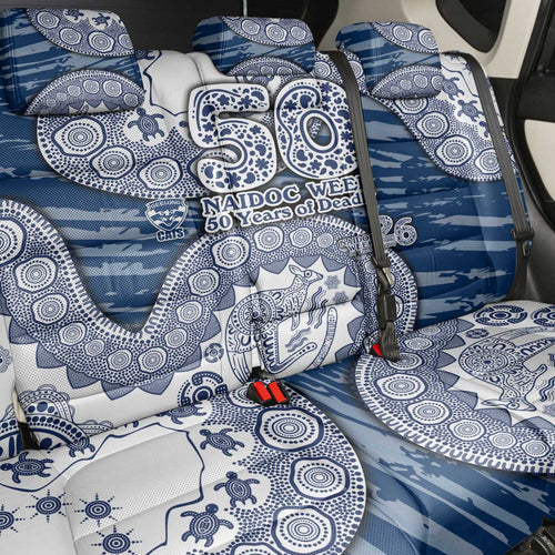 Geelong Cats NAIDOC Week 2026 Back Car Seat Cover Australian Aboriginal Dot Art Dreamtime Pattern Style