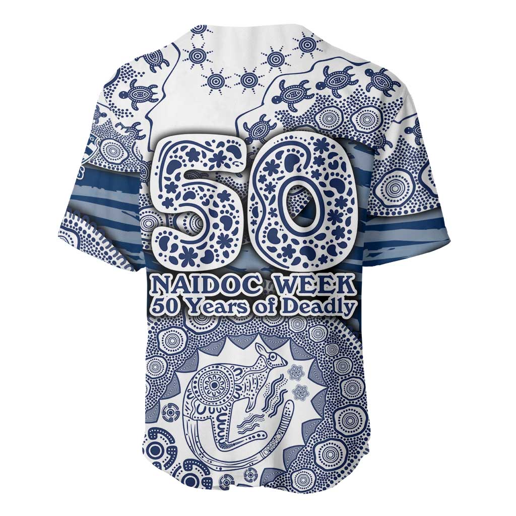 Geelong Cats NAIDOC Week 2026 Baseball Jersey Australian Aboriginal Dot Art Dreamtime Pattern Style