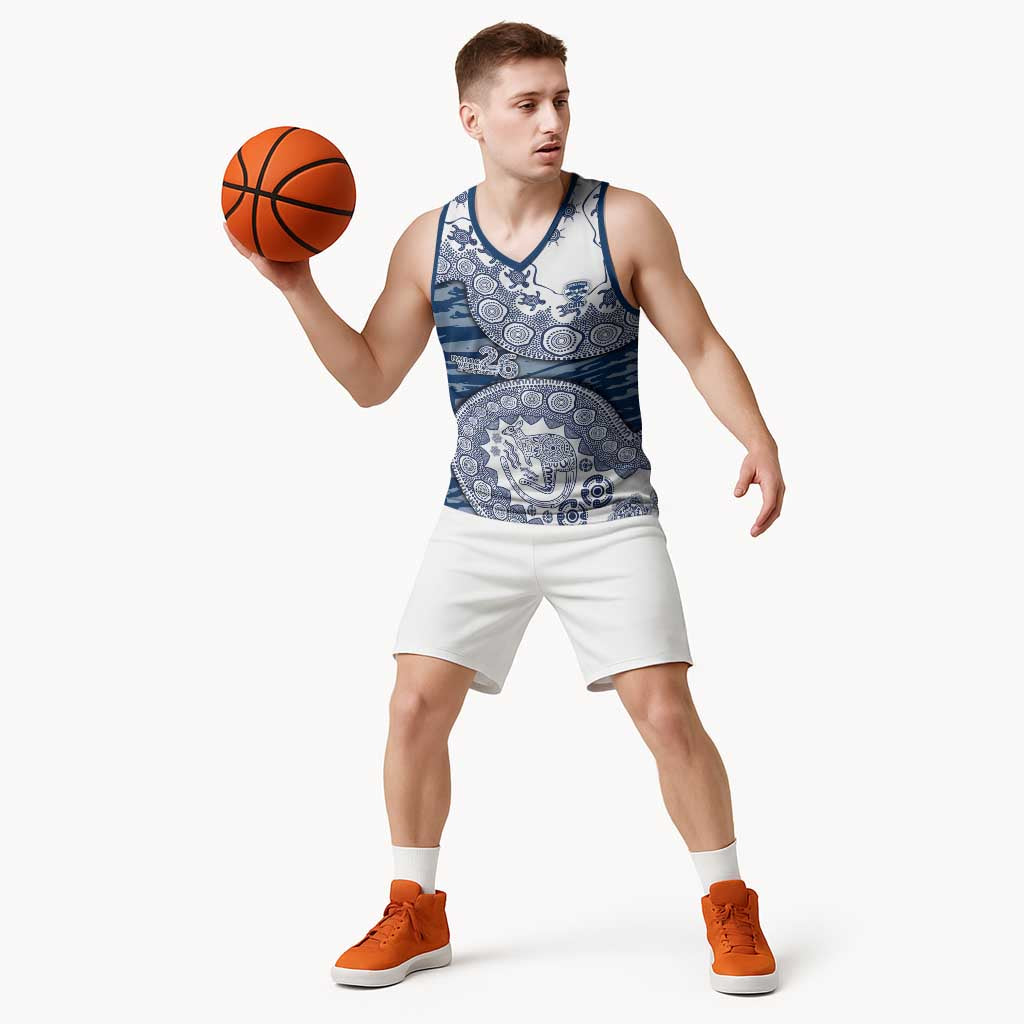 Geelong Cats NAIDOC Week 2026 Basketball Jersey Australian Aboriginal Dot Art Dreamtime Pattern Style