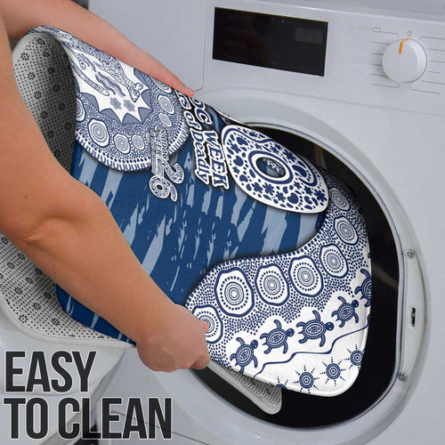 Geelong Cats NAIDOC Week 2026 Bathroom Set Australian Aboriginal Dot Art Dreamtime Pattern Style