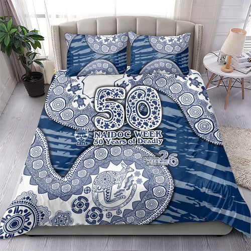 Geelong Cats NAIDOC Week 2026 Bedding Set Australian Aboriginal Dot Art Dreamtime Pattern Style