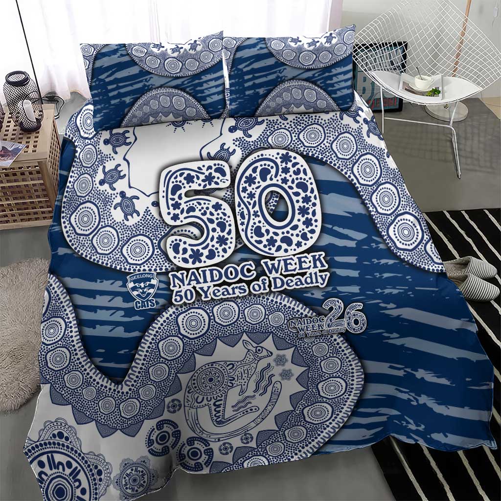 Geelong Cats NAIDOC Week 2026 Bedding Set Australian Aboriginal Dot Art Dreamtime Pattern Style