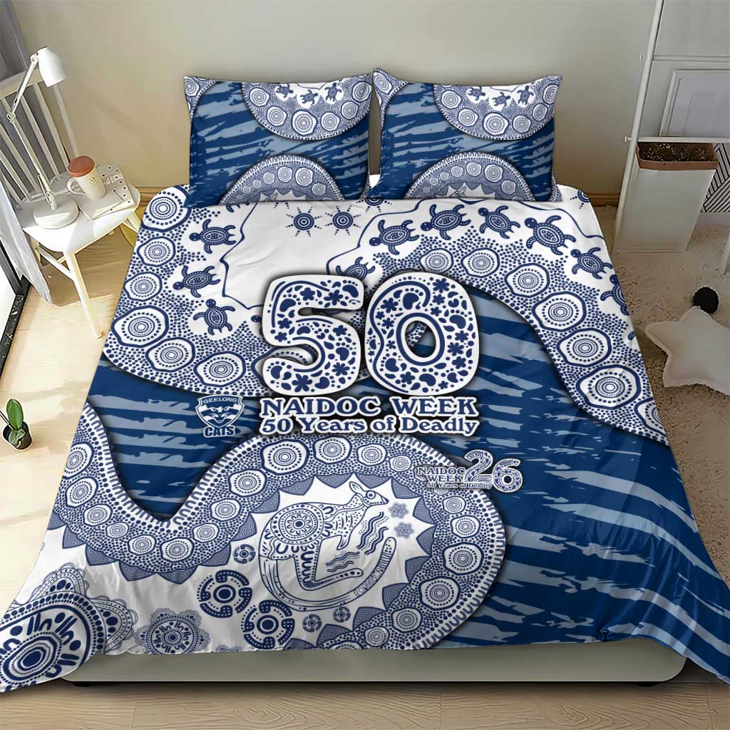 Geelong Cats NAIDOC Week 2026 Bedding Set Australian Aboriginal Dot Art Dreamtime Pattern Style