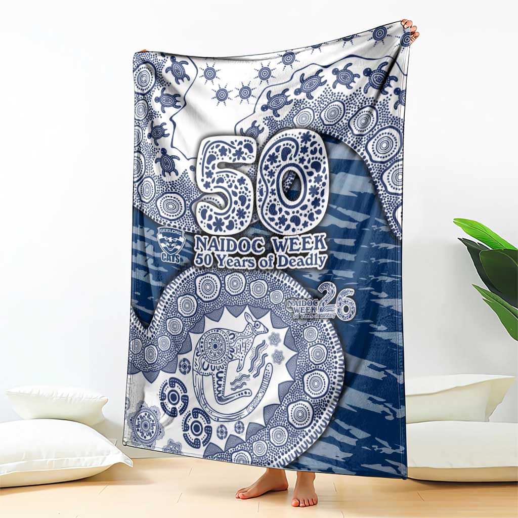 Geelong Cats NAIDOC Week 2026 Blanket Australian Aboriginal Dot Art Dreamtime Pattern Style