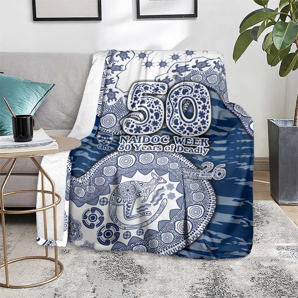 Geelong Cats NAIDOC Week 2026 Blanket Australian Aboriginal Dot Art Dreamtime Pattern Style