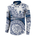 Geelong Cats NAIDOC Week 2026 Button Sweatshirt Australian Aboriginal Dot Art Dreamtime Pattern Style