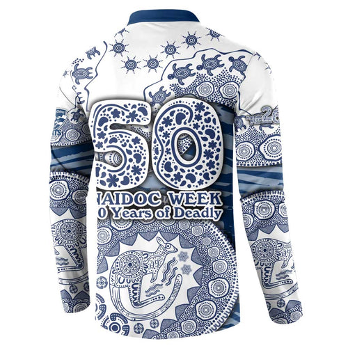 Geelong Cats NAIDOC Week 2026 Button Sweatshirt Australian Aboriginal Dot Art Dreamtime Pattern Style